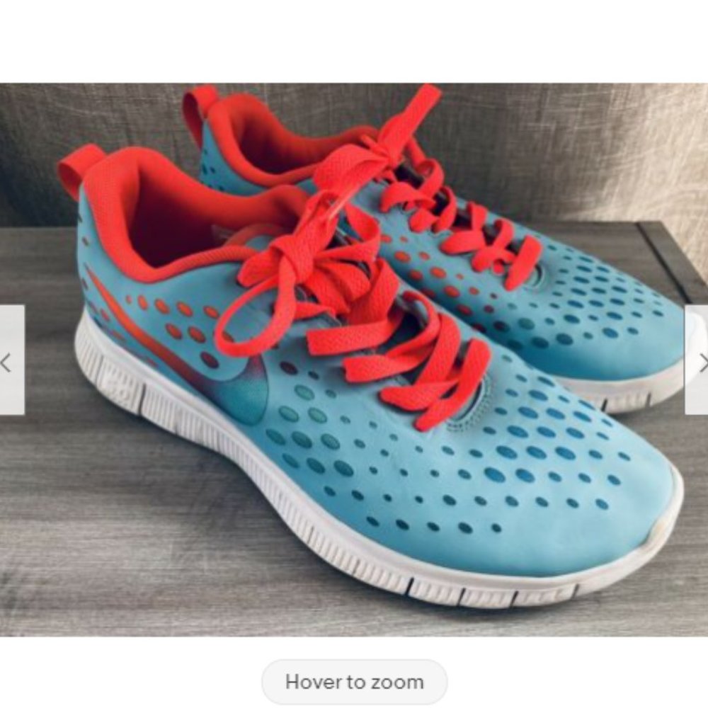 Nike Girls Free Express 641866-400 Blue Running Shoes Lace Up Size 6Y - Picture 6 of 6